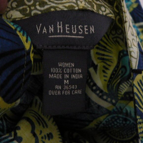 Van Heusen Women's Sleeveless Green & Blue Patterned Top & Matching Skirt Set - Picture 7 of 7